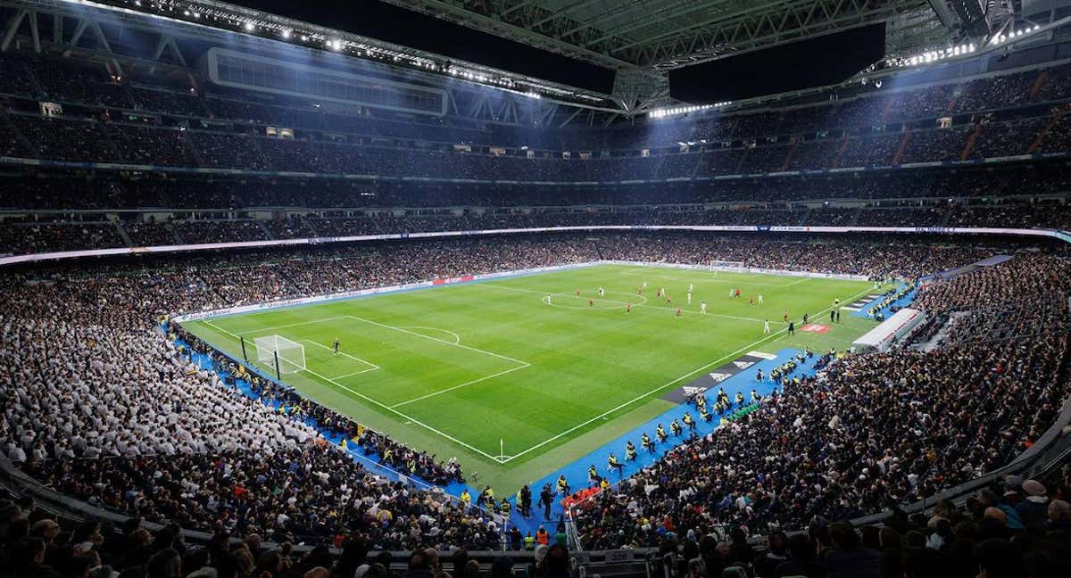 El Santiago Bernabéu, durante un partido./Real Madrid