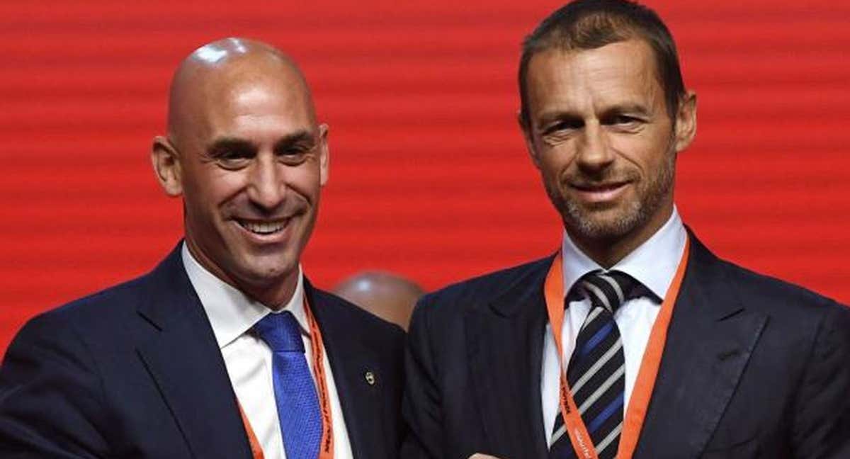 Rubiales y Ceferin, en un acto en 2022.