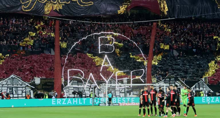 El Bayer Leverkusen, durante la semifinal de Copa contra el Dusseldorf.