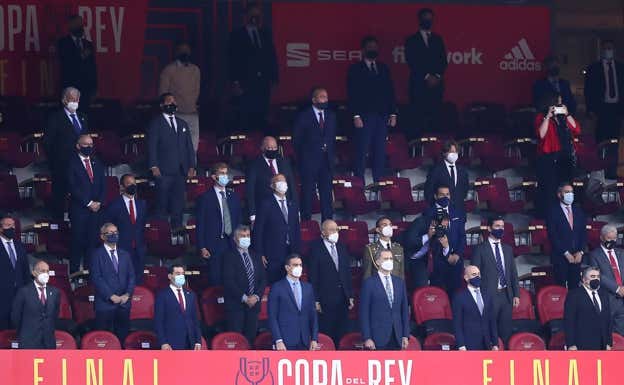 Imagen del palco de autoridades durante la final de la Copa del Rey en 2021.