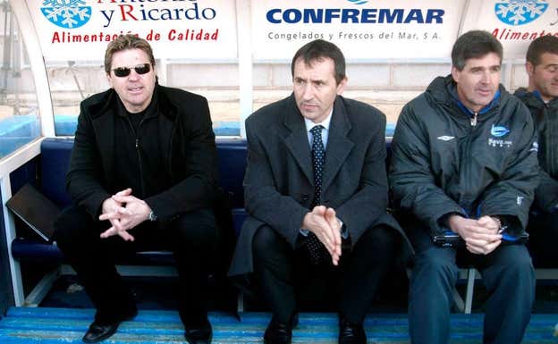 Piterman junto a Juan Carlos Oliva en su etapa en el Alavés.  Agencias