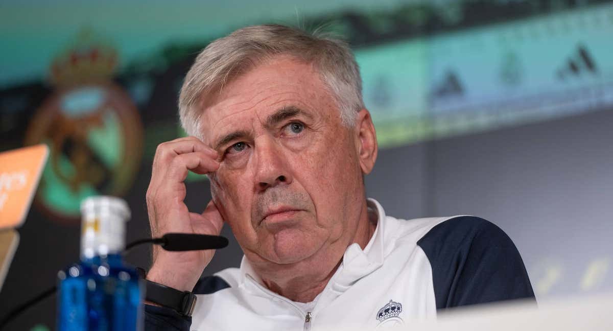 Carlo Ancelotti, en rueda de prensa.