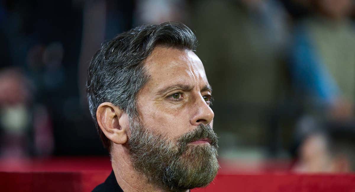 Quique Sánchez Flores, antes de un partido con el Sevilla./ABC