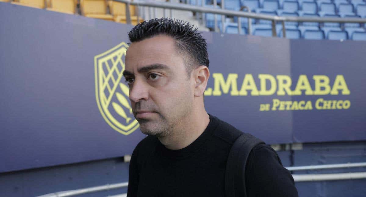 Xavi, en el Nuevo Mirandilla./REUTERS