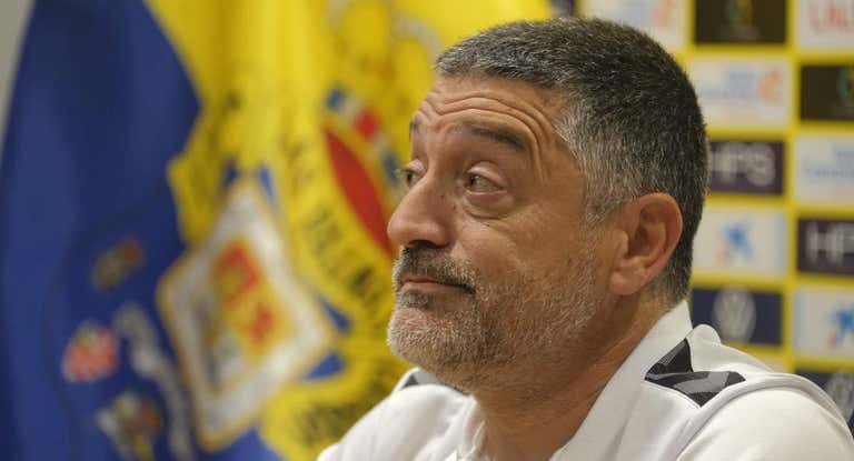 García Pimienta, en una rueda de prensa.