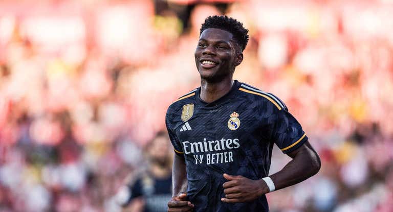 Tchouameni, celebrando un gol.