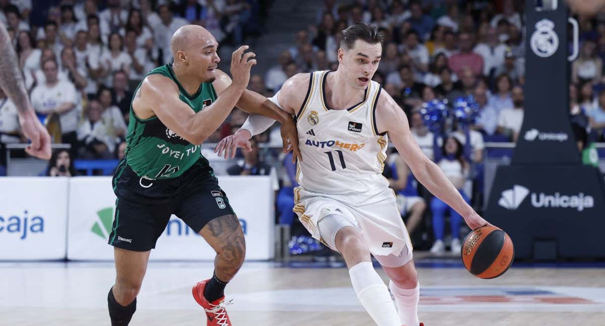 Andrew Andrews, protagonistas de la jugada final polémica entre el Real Madrid y el Joventut./ACB Media