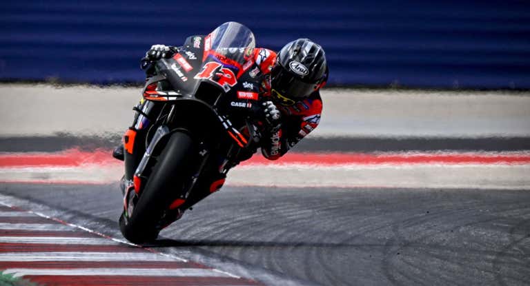 Maverick Viñales, antes de proclamarse campeón en Austin.