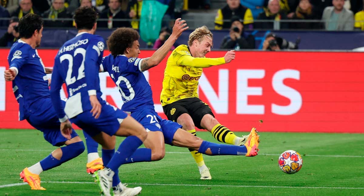 Julian Brandt, instantes antes de poner el 1-0 en el marcador. /EFE