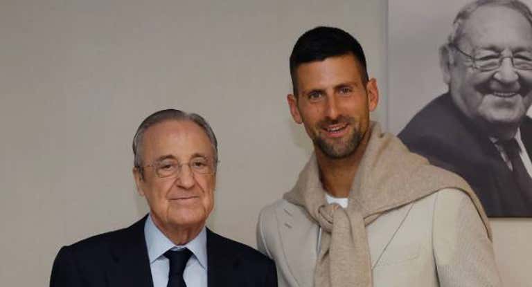 Novak Djokovic, junto a Florentino Pérez.