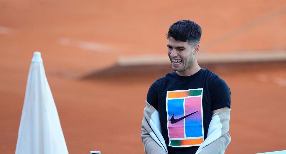 Alcaraz en un entrenamiento en Madrid. /EFE