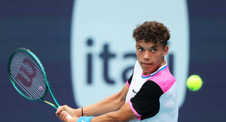 Darwin Blanch en un partido del Masters de Miami.