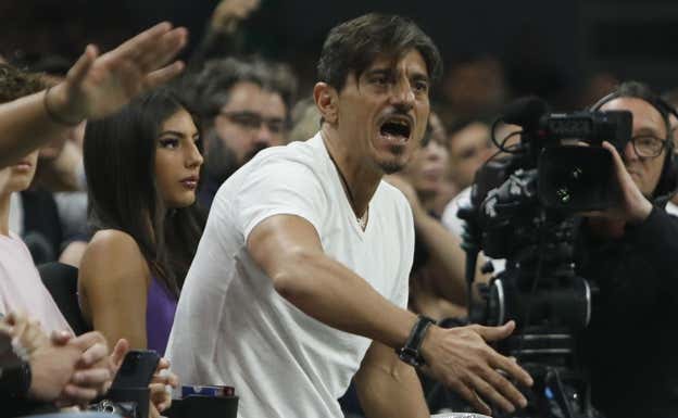 Dimitris Giannakopoulos durante el partido ante el Maccabi. Efe