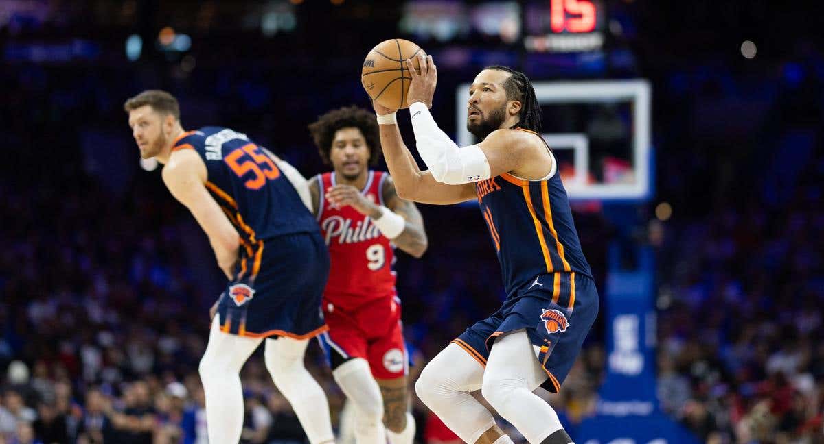 Jalen Brunson, durante el partido contra los 76ers./REUTERS