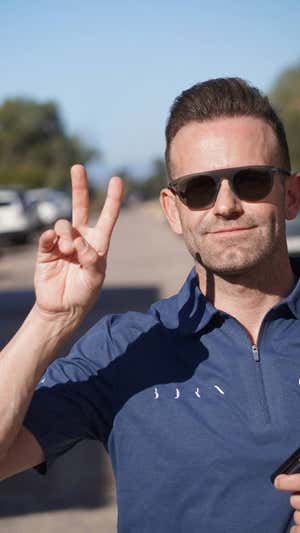 Rojas, en la Challenge de Mallorca.  DANI SÁNCHEZ / MOVISTAR TEAM