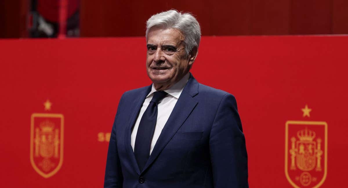 El presidente de la RFEF, Pedro Rocha./AFP