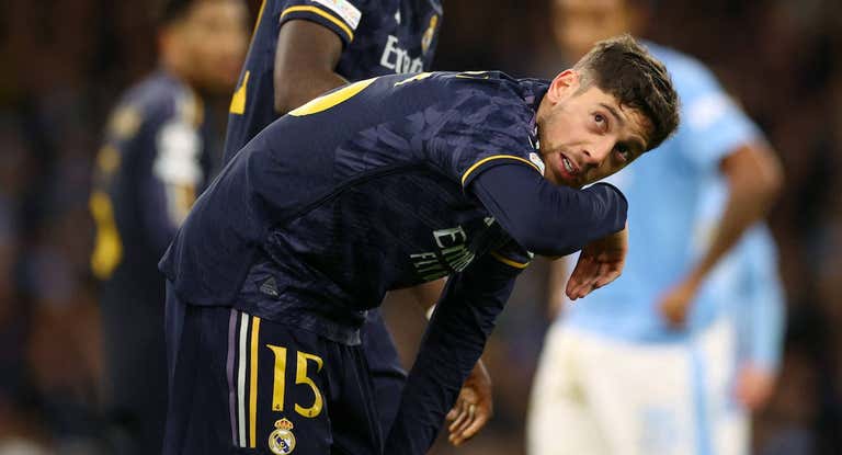 Fede Valverde, contra el Manchester City.