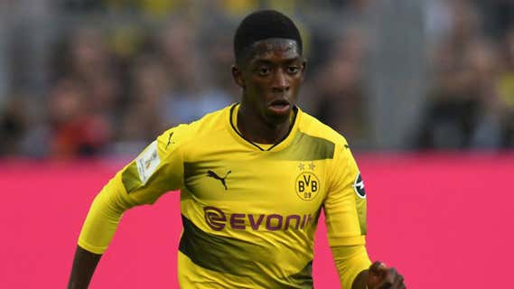 Ousmane Dembélé, en un partido con el Borussia cuando jugaba en Alemania. /Reuters