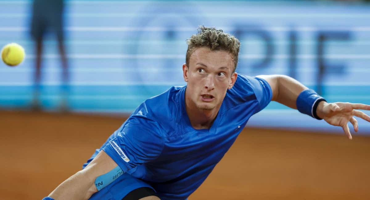 Jiri Lehecka, durante el partido contra Rafa Nadal. /EFE