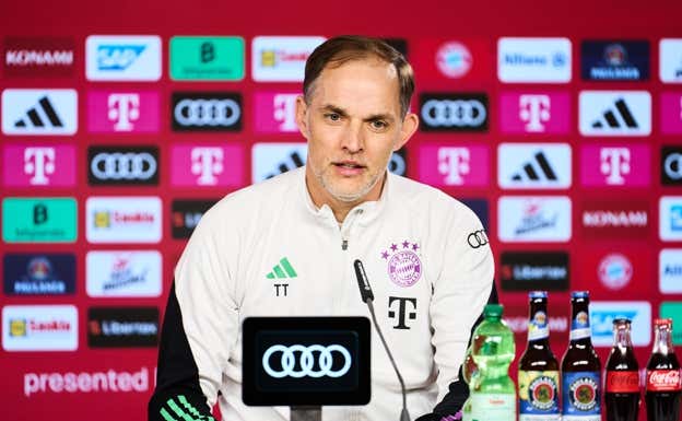 Thomas Tuchel, durante la rueda de prensa con el Bayern. @FCBayern