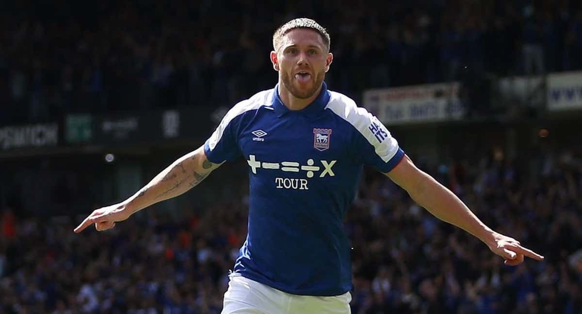 Burns celebra el primer tanto del Ipswich Town este sábado. /IPSWICH TOWN.