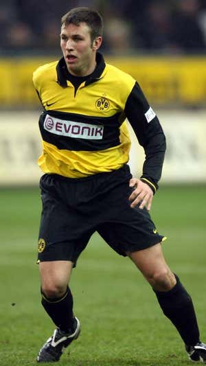 Marc Kruska, jugando con el Borussia Dortmund.