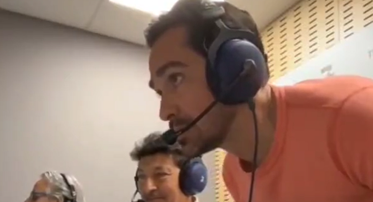 Alberto Contador, en una retransmisión del Giro de Italia de 2023.