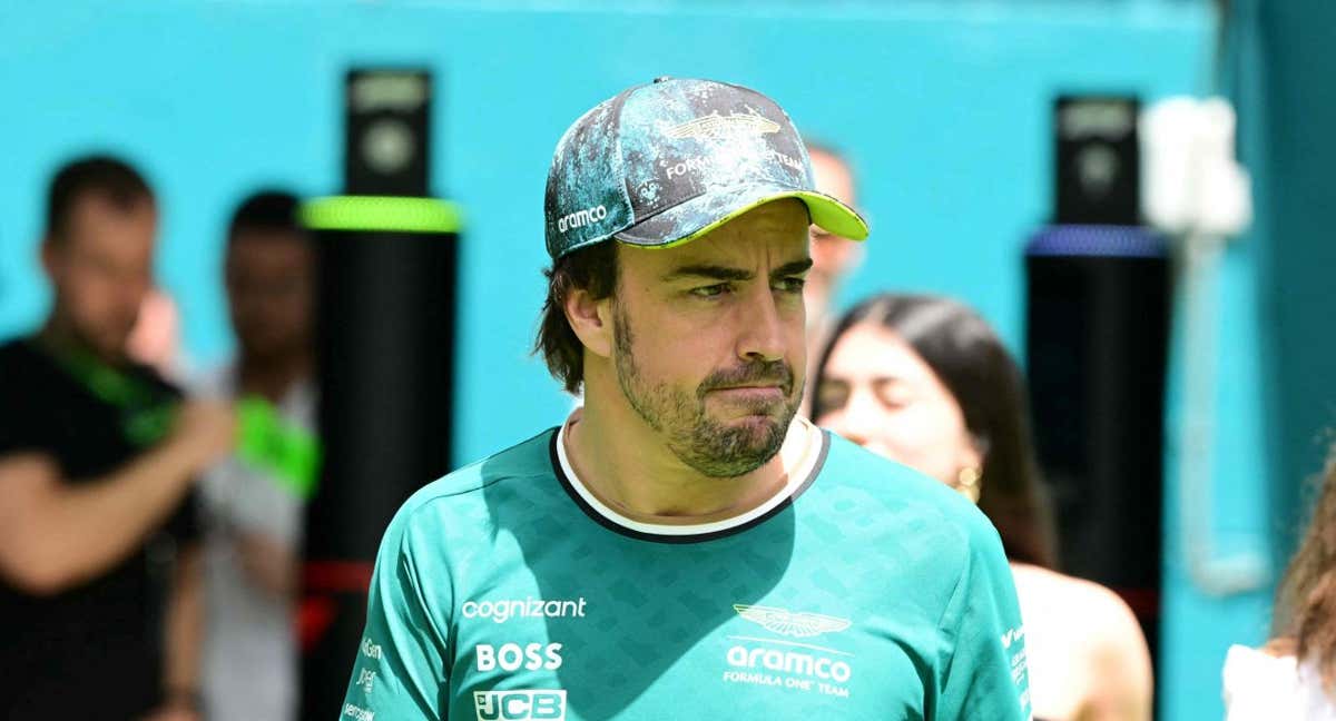 Fernando Alonso en Miami. /AFP