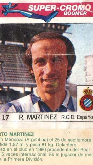 Martínez, en un cromo cuando jugaba en el Espanyol. El Sitio de mis cromos