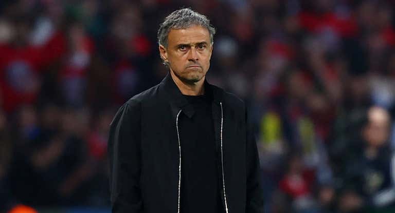 Luis Enrique, durante el PSG-Borussia Dortmund de este martes.