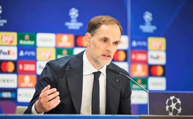 Tuchel, en la sala de prensa del Bernabéu.  FC BAYERN