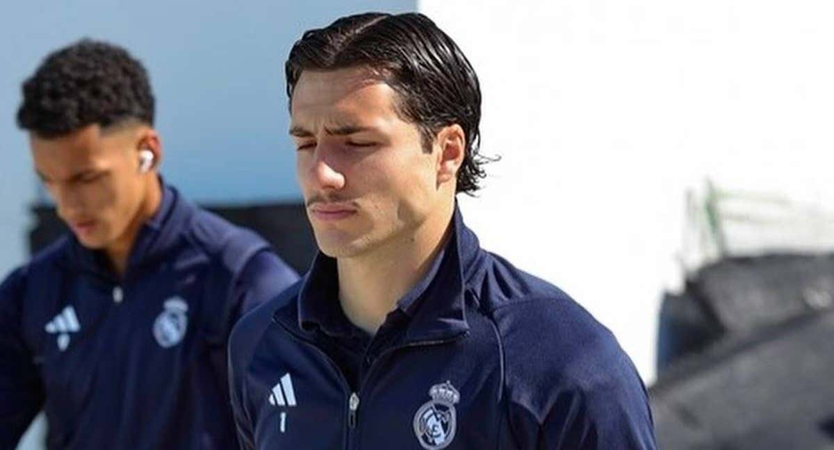 Lucas Cañizares, en su último viaje con el Castilla.