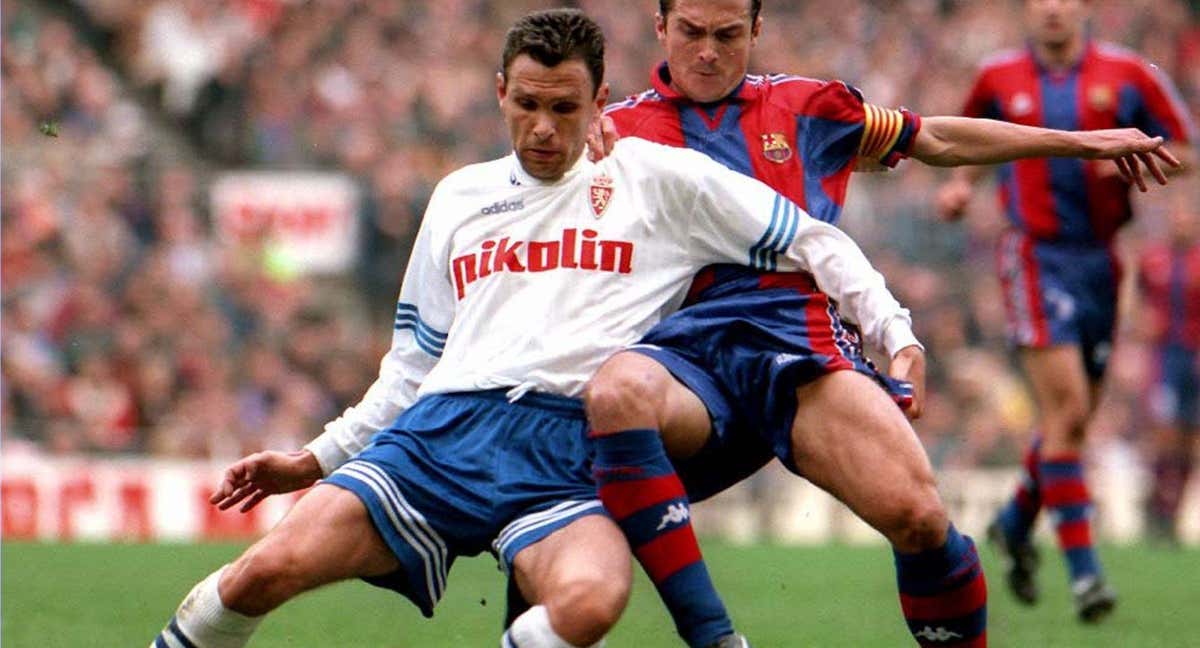 Gustavo Poyet, con el Real Zaragoza, en la temporada 96-97./El Comercio