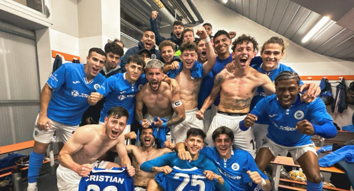 El Inter Barcelona celebra una victoria.