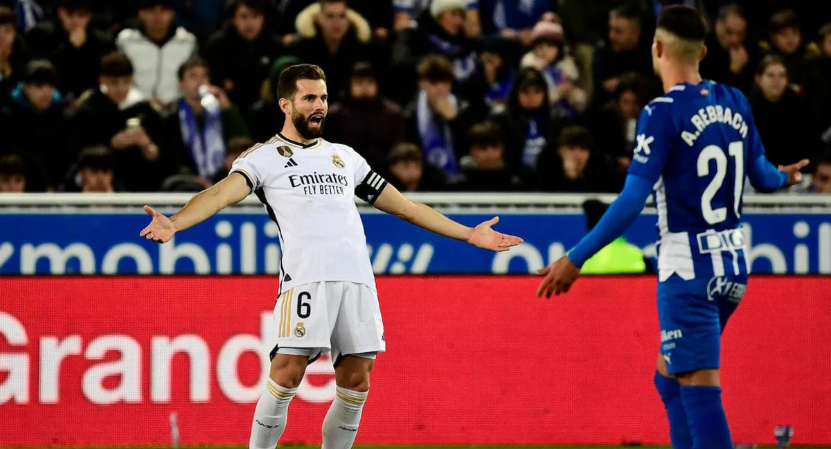 Nacho, durante el Alavés-Madrid de la primera vuelta.