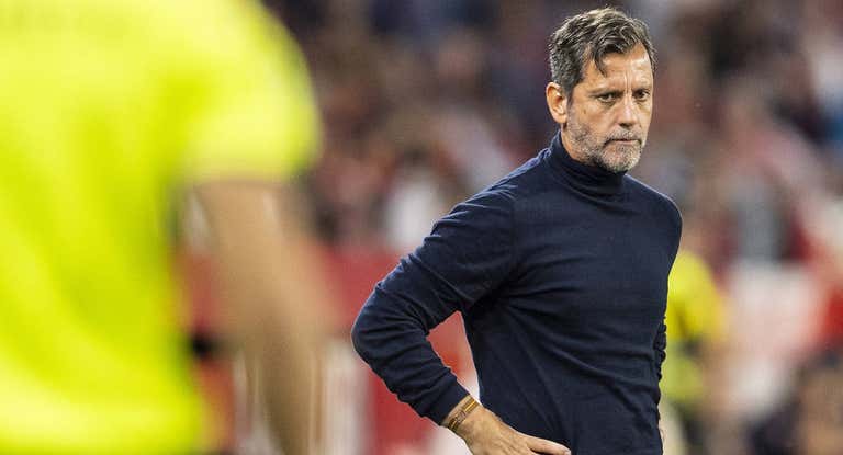 El entrenador del Sevilla, Quique Sánchez Flores.
