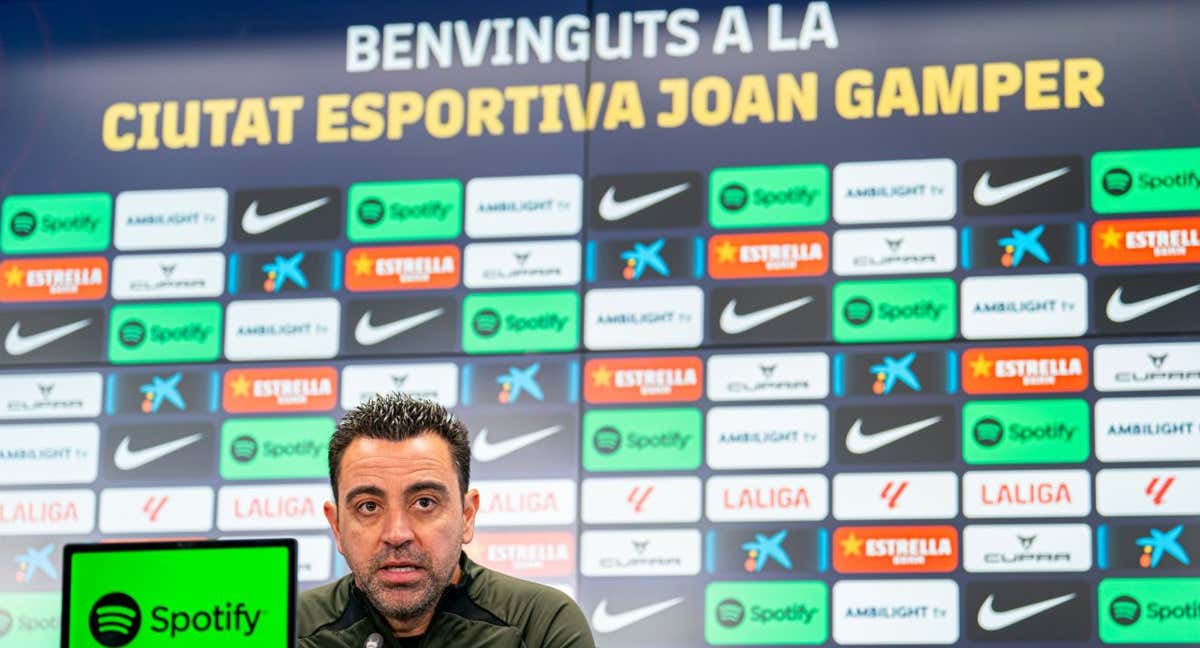 Xavi Hernández, en conferencia de prensa. /FCB