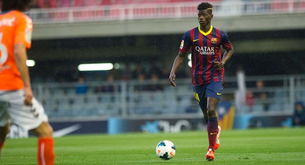 Edgar Ié con la camiseta del FC Barcelona. /FC BARCELONA