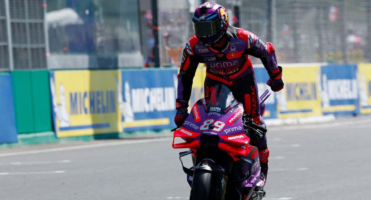 Jorge Martín tras ganar en Le Mans. /EFE