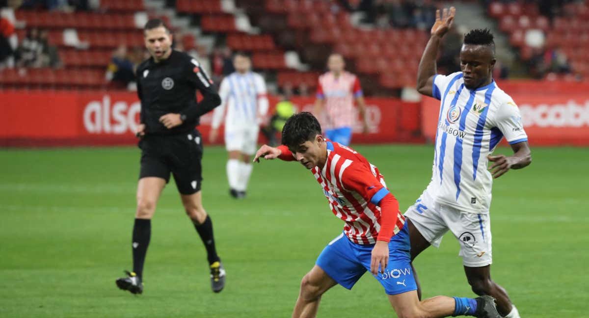 Imagen del partido entre Sporting de Gijón y Leganés de la pasada temporada.