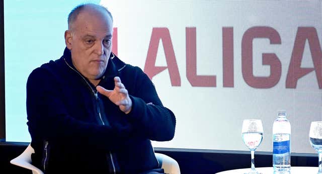 Javier Tebas insiste en su idea de llevar un partido a EE.UU: «Ha cambiado el presidente de la RFEF, por suerte para muchos»