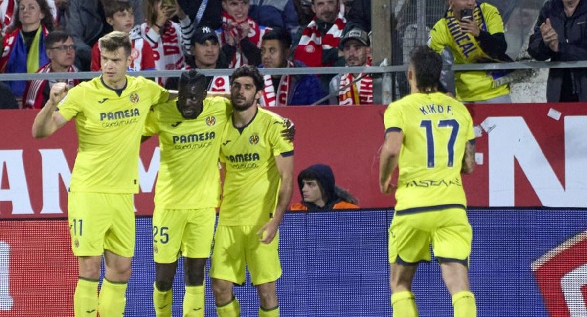El Villarreal celebra el gol de la victoria