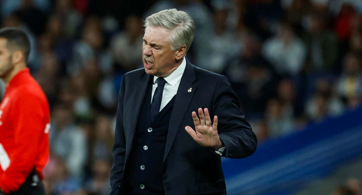 Carlo Ancelotti, durante el Madrid-Alavés./EFE/Juanjo Martín