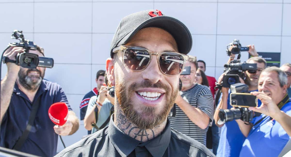 Sergio Ramos, a su llegada a Sevilla el pasado mes de septiembre./ABC