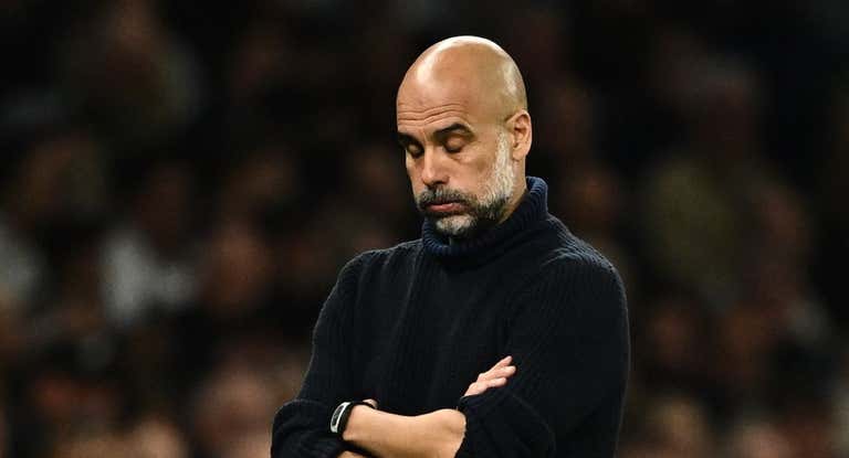 Guardiola, en un partido con el City.