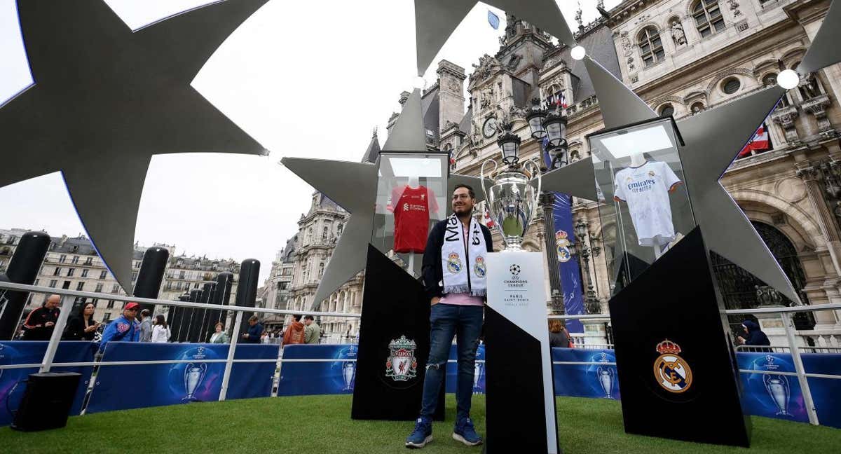 Aficionado del Real Madrid en la final de la Champions de París. /AFP