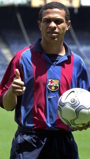 Geovanni, en su presentación con el Barça.  EFE