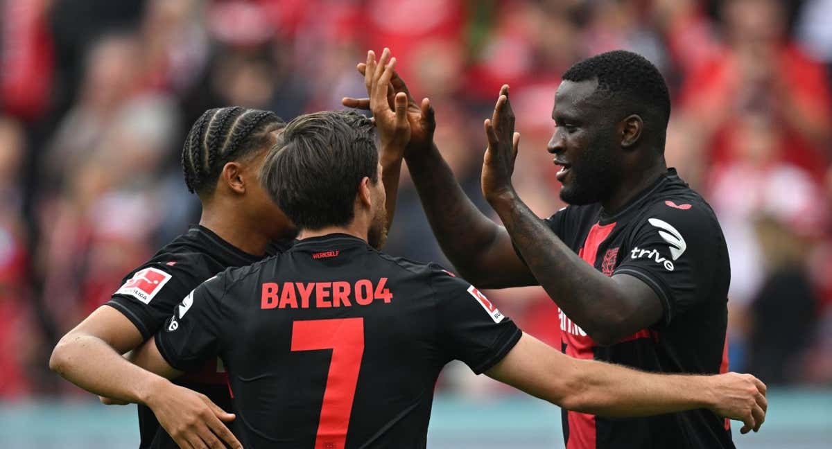 El Bayer Leverkusen celebra un gol./Getty