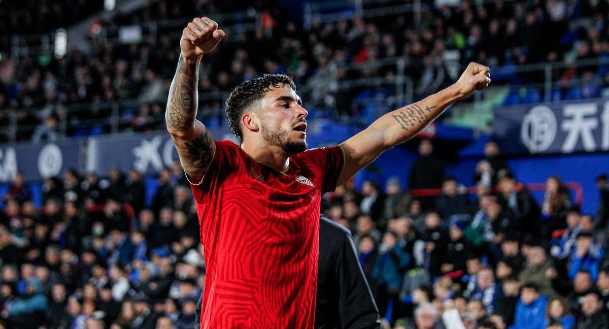 Isaac Romero, celebra un gol ante el Getafe./ABC