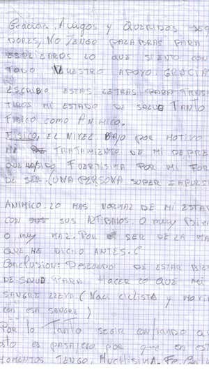 Un extracto de la carta de Chava Relevo